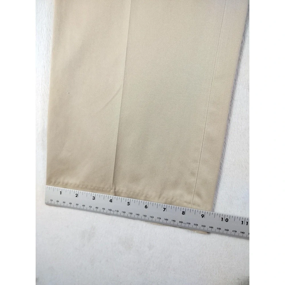 Lands' End Pants Mens 40 Beige Traditional Fit Chino Cotton Office Business‎